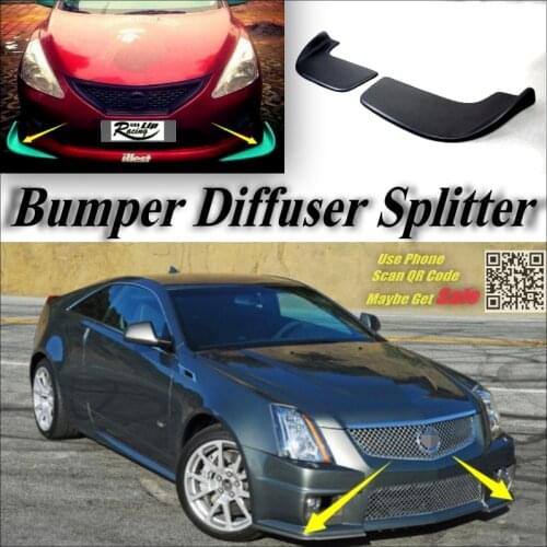 Car Splitter Diffuser Bumper Canard Lip For Cadillac CTS CTS-V Tuning Body Kit Front Deflector Car Flap Fin Chin Reduce Refit