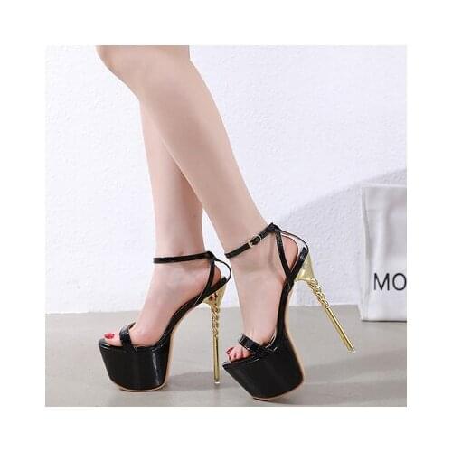 NEW Walking Show Stripper Heels Shoes Woman Platforms High Heels 17CM Sandals Women Sexy Female Shoes 2020 Ladies Wedding Shoes