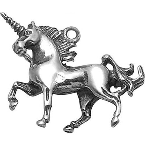 DOUBLE NOSE High Quality Metal Alloy 3D Design Animal Unicorn Horse Charm Pendants For Necklaces Bracelets Makings Accessories