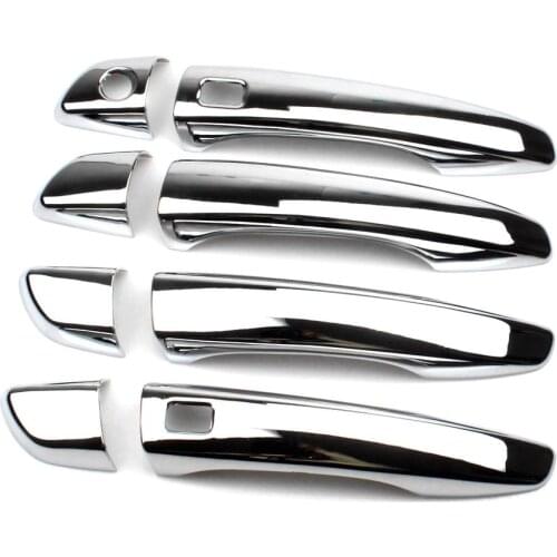 Chrome ABS Door Handle Cover Trim With Smart Keyholes For Peugeot 3008 GT 2016 2017 2018 2019 2020