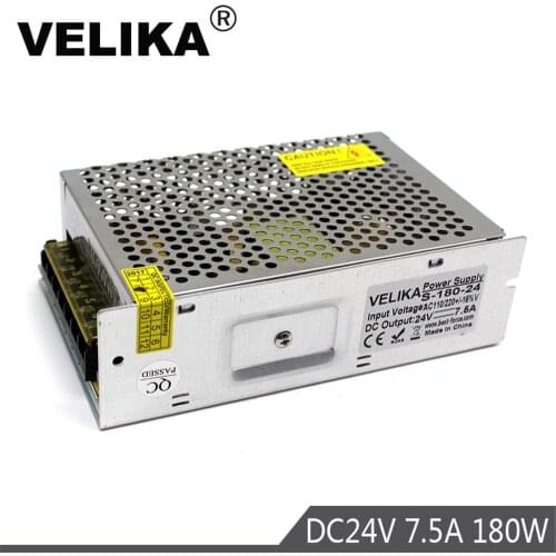 Switching power supply DC24V 7.5A 180W Single Output LED power Source transformer 220v 110V AC DC 24V SMPS For 3D Print Repeater