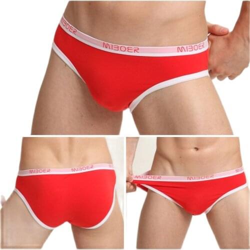 Cotton Breathable Sexy Mens Underwear Soft Low Waist Gay Male Briefs Solid U Pouch Man Underpants Fashion Men Cueca Calzoncillos