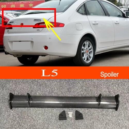 L5 Real Carbon Fiber GT-style Car-styling Sporty Rear Trunk Wing Spoiler for Lotus L5 Sedan