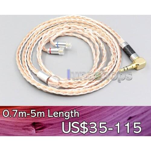 LN006713 XLR 4.4mm 2.5mm 16 Core Silver Plated OCC Mixed Earphone Cable For Sennheiser IE8 IE8i IE80 IE80s Metal Pin