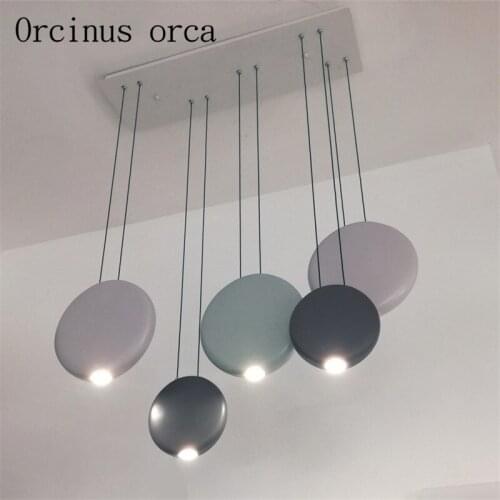 Nordic restaurant three chandelier creative personality lamps modern minimalist dining table Chandelier Postage free