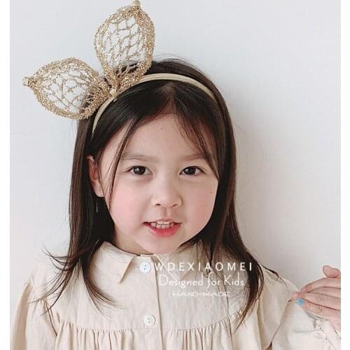 Cute Kids Hair Accessories Shining BowKnot Headband Hair Band For Women Girls Sweet Changeable Bunny Ear HairBand Hair Hoop Gift