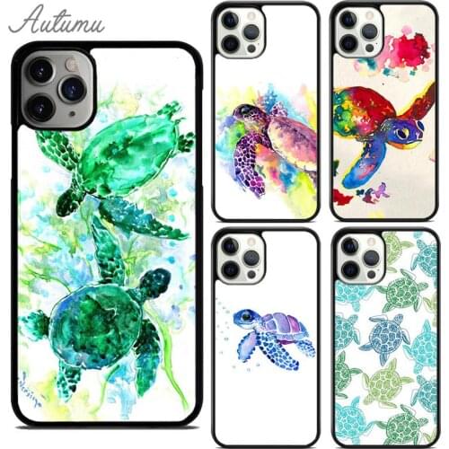 Cute Sea Turtle Phone Case for iPhone 11 12 Pro Max mini X XR XS SE 2020 5 6 7 8 Plus Samsung Galaxy S8 S9 S10 Cover shell coque