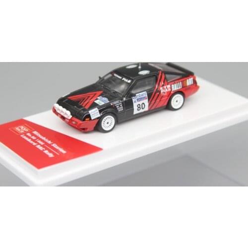 Pop Race 1:64 Mitsubishi Starion 1986 Lombard RAC Rally #80 Racing Diecast Model Car