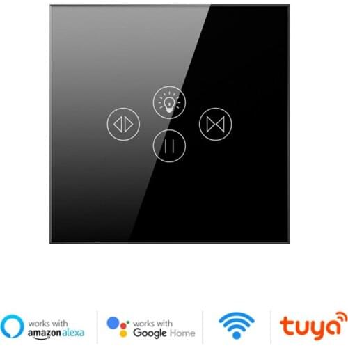 Tuya Smart Life EU/US WiFi Roller Shutter Curtain Light Switch Wall Touch Switch For Electric Motorized Blinds Google Home Aelxa