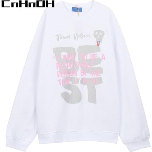 CnHnOH new arrival oversize plus velvet loose long-sleeved pullover mens trendy brand original design hoodie for winter 9850