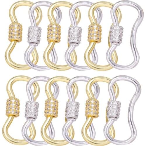 New Trendy Popular Hanging Lock Chain Lock Hook Spiral Clasps DIY Necklace Bracelets Hand Made DIY Jewelry Making Accessories
