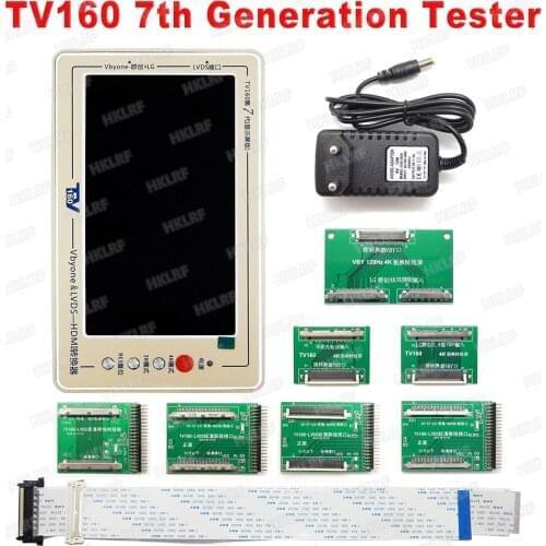 Official TV160 7th TV Mainboard Tester Tools 7 Inch LCD Display Vbyone LVDS to HDMI-compatible With Seven Link Board