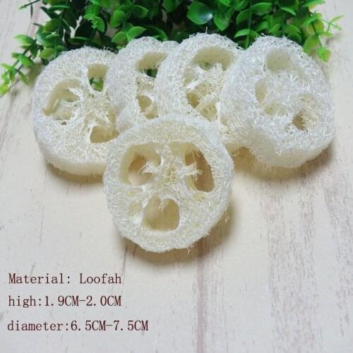Wholesale 100pcs Natural Loofah Luffa Loofa Slices handmade Loofah Soap Box Tray Tools Cleanner Sponge Facial soap holder