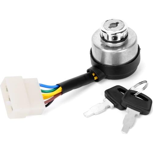 On Off Start Ignition Key Switch 6 Wires(PIN) Replacement Set For DuroMax XP4400E XP4400EH XP8500E XP10000E,188/190F Generator