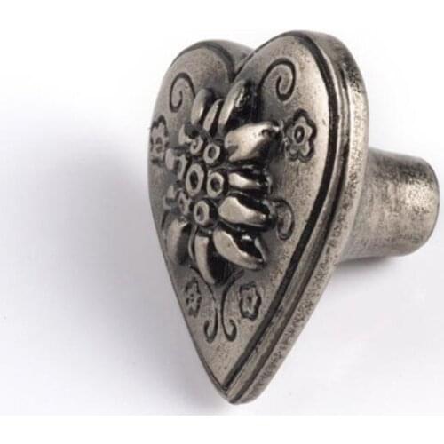 Flower Shape Cabinet Door Drawer Handle American Retro Zinc Alloy Single Hole Wardrobe Shoe Cabinet Furniture Knobs Diy Pulls