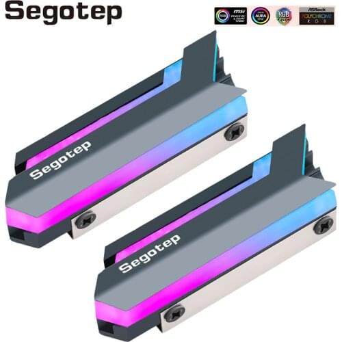 Segotep Light Chasers M.2 SSD Heatsink Cooler 2280 Solid State Hard Disk Radiator M2 Aluminum Double-sided Cooling Thermal Pad
