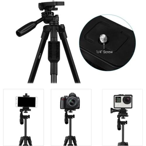 Tripod for phone Portable Travel Camera Tripod Stand Compact Aluminum Alloy with Smartphone Holder BT Remote Control for Camera