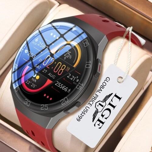 LIGE 2021 New Mens Smart Watch 1.28 inch Waterproof Fitness Bracelet Sports Tracking Women Smartwatch For Android iOS Xiaomi