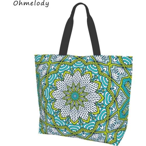Vintage Mandala Womens Large Tote Handbags Lightweight Shoulder Bag Ladies Shopping Bags Summer Beach Bags Travelling Totes