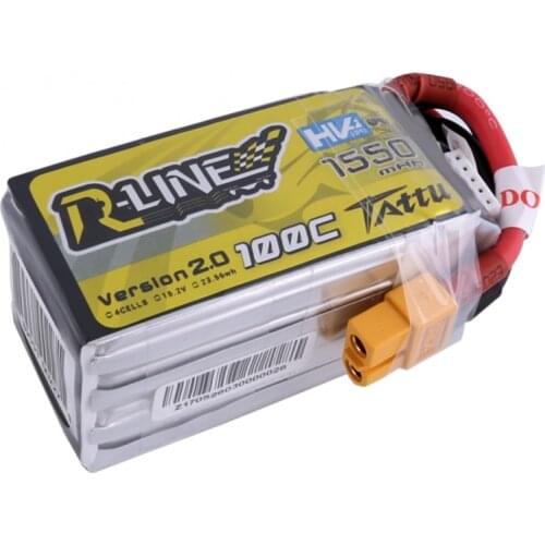 Tattu R-Line Version 2.0 1300mah 1550mAh 100C 4S 15.2V 4.35V HV High voltage Lipo Battery XT60 Plug FPV Racing Drone