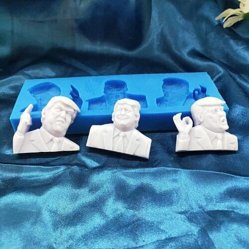 Trump Famous Gesture Cake Decorating Tool Silicone Clay Soap Mold Baking Moulds