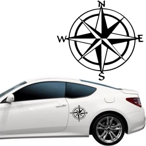 1PC Vinyl Decal Car Boat Window Wall Nautical Sailing Anchor Ship Sticker Originality Nautical Compass 15cm*15cm