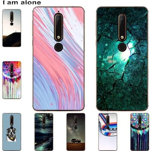 I am alone Phone Case For Nokia 6 6.1 6.1 Plus X6 Fashion Color Cute Cartoon Printed Paint Mobile