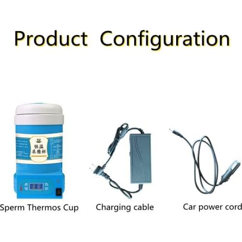 1L Cattle Frozen Sperm Thawing Cup Boar Artificial Insemination Sperm Collection Thermos Cup AC DC Veterinary Sperm Cup New Hot