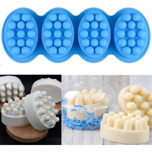 1 Hole Oval Silicone Soap Molds For Massage Therapy Bar Soap Making Tools DIY Homemade Spa Soaps Mould Silicone Soap Molds Forms