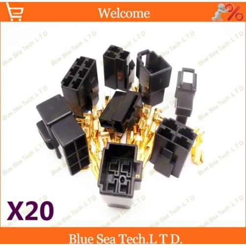 20 sets 6.3mm 2&3&4&6 Way/pin Electrical Connector Kits(5 sets* 2/3/4/6 Pin) for Motorcycle Car ect. Black color