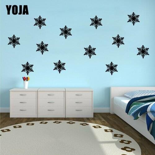 YOJA 5×5.4CM 24PCS Snowflake Cartoon Kids Room Decoration Home Bedroom Wall Stickers 8WS0012