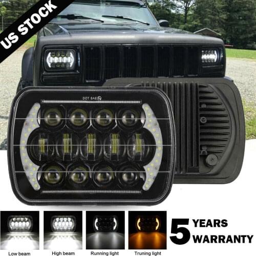 5x7" 7x6'' LED Headlight with H4 Harness forToyota 95-97 Tacoma & 88-95 Pickup LED Bulbs H4 LED Square Headlights