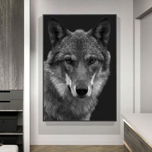 Watercolor Wolf Wall Art Canvas Painting Nordic Posters And Prints Wall Pictures For Living Room Home Decor Freeshipping