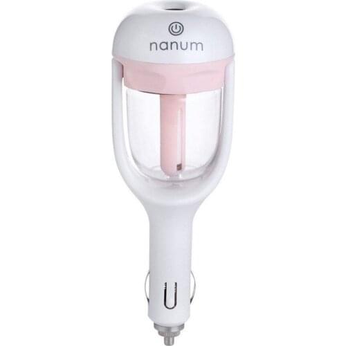 Car Aromatherapy Essential Oil Diffuser 50ml Air Purifier Cool Mist Aroma (Pink)