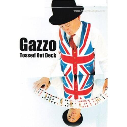 Free Shipping Gazzo Tossed Out Deck With Deck (Gimmick+DVD),Stage Magic Tricks,Mentalism,Street,Comedy,Mentalism Magia Toys,Joke