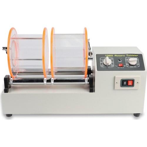 Large Roller Polisher Double Bucket Barrel Scroll Gold Silver Copper Aluminum Jewelry Polishing Machine Roller Polishing Tools