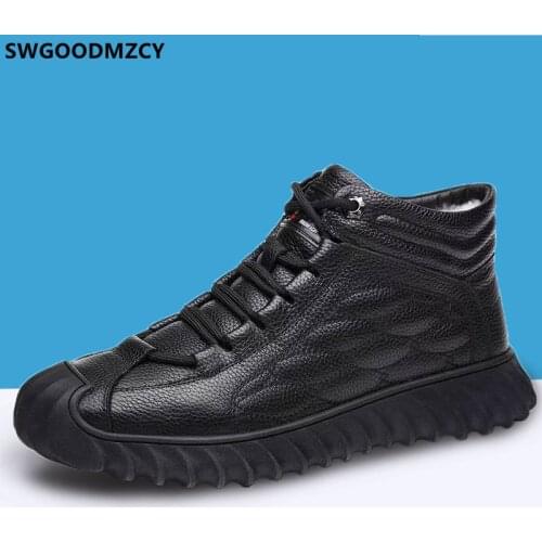 Ankle Boots Winter Boots Men Leather Casual Shoes Snow Boots Man 2021 Luxury Designer Shoes Zapatillas Hombre Chaussure Homme