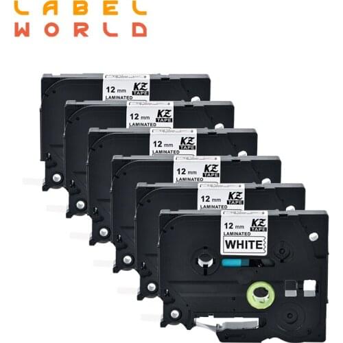 Label World TZe-231 label tape 12mm TZe231Compatible for brother P-touch 6PCS
