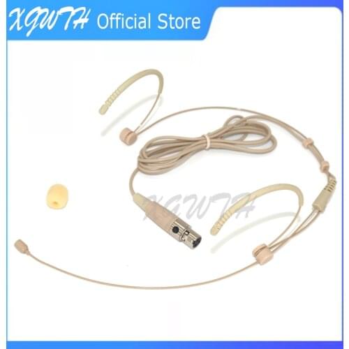 Double Ear Hook Headset Microphone Electret Condenser Cardioid Mic for AKG Samson Wireless Interview Speech Sing Record 3Pin