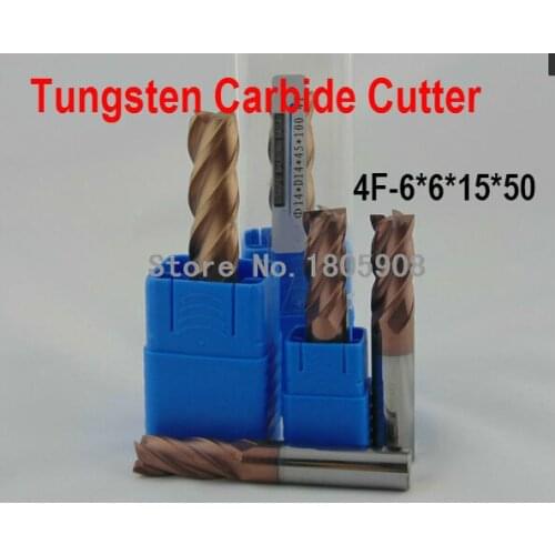 HRC60 4F-6.0*6*15*50 cnc cutter tool tungsten alloy milling cutter