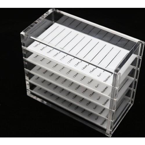 5 Layers Eyelash Storage Box Makeup Display Container Eyelashes Glue Pallet Holder Grafting Eyelash Transparent Box Dropship