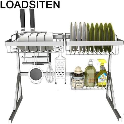 De Afdruiprek Refrigerator Supplies Dish Drying Stainless Steel Organizador Cocina Rack Mutfak Cozinha Kitchen Organizer