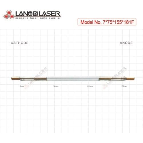 Q-switched nd: yag laser lamp, size : 7*75*155*181F - pole , YAG laser xenon lamps , xenon arc lamp for YAG laser