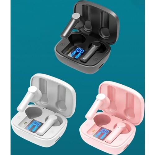 LB-8 Digital TWS Wireless Bluetooth Headset 5.0 Mini Sport Bi-ear Noise Reduction Wireless Headset