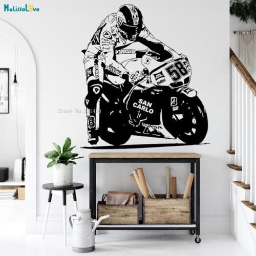 Motobike Racer Number 58 Honda Wall Sticker Vinyl Decal Home Decorate Large Size Removable Exquisite Man Gift YT3895