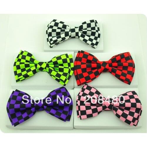 Bow tie for Men "5 Checker/Plaid" MIX Tuxedo Mens Bowties Formal Dress Gift Wedding Shirts Tuxedo Cravat Butterfly Knot Design