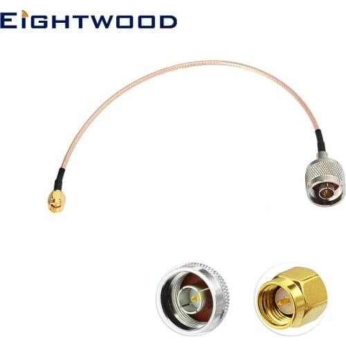 Eightwood Male N-type to SMA Male Straight RG316 Coax Cable Assembly 30cm 12" for SDRplay RSP1/2/3 Hack RF RTL SDR