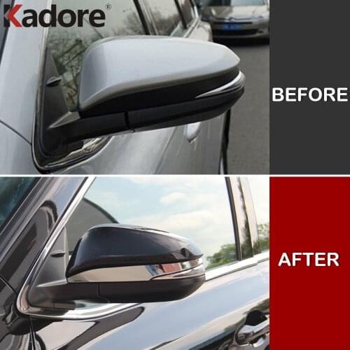 For Toyota Highlander 2015 2016 2018 2019 Chrome Side Door Rearview Rear View Mirror Strip Cover Trim Car Accessories