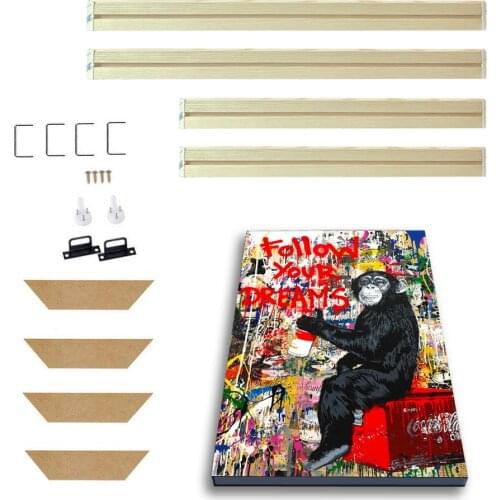 Customizable Size Wood Photo Frame For Canvas Oil Painting Pictures DIY Wall Art Poster Frame Wall Art Wooden Frame Home Decor