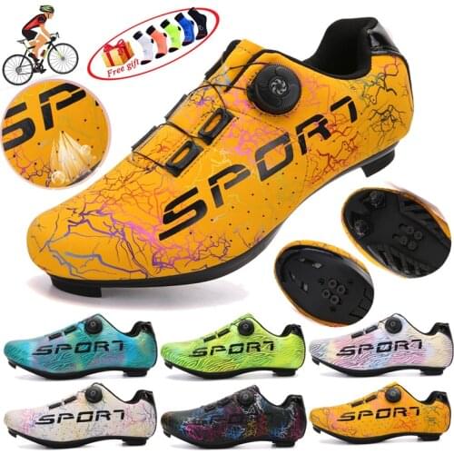 The Latest Bicycle Shoes Men Outdoor Cycling Sports Shoes Self-Locking Racing Road Bike Shoes Ultra Light Mtb Cycling Shoes 2021
